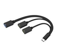 Aggiorna USB C a 3 porte USB centro resistenza al calore spine e riproduce più sistemi di supporto con cavo rigido trecce