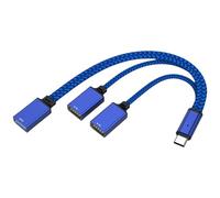 Aggiorna USB C a 3 porte USB centro resistenza al calore spine e riproduce sistemi multipli con cavo intrecciato rigido