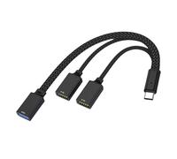 Aggiorna USB C a 3 porte USB centro resistenza al calore spine e riproduce sistemi multipli con cavo intrecciato rigido