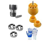 Aggiornamenti PVC tubo infila completo con 3 matrici set di strumenti di filettatura per un uso flessibile in progetti idraulici kit di riparazione casa
