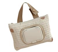 Aggiornamenti Ricamo Bambino Caso Appeso Bagnato Wipe Bag Cotone Lino Accessorio di Grandi Dimensioni per i Genitori Ricamato Orso Wet Wipe Sacchetti