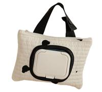 Aggiornamenti Ricamo Custodia per salviette per Passeggino Appeso Borsa per salviette umide Accessorio per passeggino in cotone e lino grandi dimensioni per i genitori Comodi accessori
