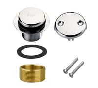 Aggiornamenti Vasca Da Bagno Scarico Trim Set Metallo Punta Vasca Stop con 2 Fori Overflow Frontale Vasca Da Bagno Conversione Set Hair Catcher Soluzione