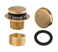 Aggiornamenti Vasca Da Bagno Scarico Trim Set Metallo Punta Vasca Stop con 2 Fori Overflow Frontale Vasca Da Bagno Conversione Set Hair Catcher Soluzione