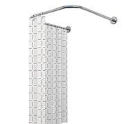 [Aggiornamento 2021] UShaped Cued Shower Curtain RodExtendable Rustproof Bath Rail for Bathtube No Drilling Option Bathroom & Kitchen Adjustable 80120cm