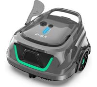 (Aggiornamento 2025) WYBOT A1 Robot Piscina, Autonomia 120 Min, Robot Piscina Senza Fili con Doppio Filtro per Piscine Fuori Terra Fino a 100 m²,2,5 Ore di Carica Completa Veloce(Verde Grigio Chiaro)