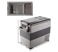 Aggiornamento 35L 45L 55L compressore portatile a doppia zona for auto campeggio frigorifero frigorifero for auto congelatore veicolo camion camper barca(Gray 55L)