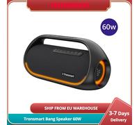 Tronsmart Bang - Altoparlante portatile da 60 W, potente, luci LED e Bluetooth 5.3, impermeabile IPX6 e Power Bank, audio stereo, AUX e TF, con NFC, per festa.