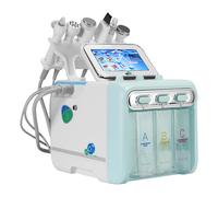 Aggiornamento caldo 6 in 1 piccola bolla strumenti per la cura della pelle macchina per massaggio facciale ad ultrasuoni RF Hydra profondo dei pori del viso pulito