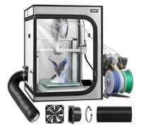 Aggiornamento Custodia per Stampante 3D con Kit Ventilazione Compatible with Bambulab A1/A1 Mini Combo, Luce LED AMS, Temperatura Costante Riduzione Rumorecon Copertura per Stampante 3D-520*600*700mm