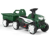 Aggiornamento di sicurezza: trattore per bambini con rimorchio rimovibile, trattore elettrico per bambini con luce, musica e camino, auto per bambini da 3 a 8 anni
