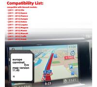 Aggiornamento Europa 2025 Mappe 8GB per Renault Megane Clio Laguna Navigazione per auto Carminale Live 11.45 Sat Nav Parte 8201756572 Scheda SD