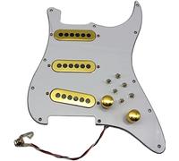 Aggiornamento Prewired SSS Pickguard Mini Per Pickup For Tri-Sonics Gold Alnico 1 Set 6 Mini Toggles Per Chitarra ST Pickup chitarra precablati