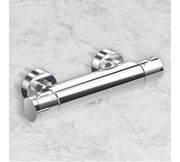 Aggiornamento termostatico doccia bar rotondo parete miscelatore miscelatore doccia doccia miscelatore valvola anti scottatura acqua calda fredda intelligente temperatura costante finitura cromata