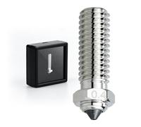 Aggiornamento Tungsteno CarbideTip Vulcano bimetallico 0.4mm Ugelli alta Conducibilità Termica Resistenza all'abrasione per Anycubic Vyper/Kobra Max/Plus, Artiglieria Sidewinder X2 Flsun V400 Super 3D