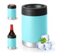 Aggiornamento universale per lattine isolato: adatto a tutti - per lattine normali da 12 14 453,6 g, lattine e bottiglie sottili - in acciaio inox a doppia parete - per spiaggia, kayak, piscina (blu