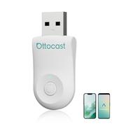 Aggiornato 2025-2-in-1 Adattatore Wireless CarPlay e Android Auto, OTTOCAST MINI compatibile con iOS 10+ e Android 11+, Converte CarPlay cablato in Wireless, Compatibile con USB-A e USB-C (Bianco)