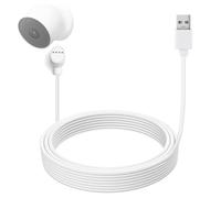 Aggiornato, cavo di alimentazione USB da 24,9 piedi/7,6 m, cavo di ricarica a quattro conduttori, compatibile con la telecamera Nest Cam di Google (versione a batteria), cavo di ricarica esteso