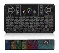 [Aggiornato] Mini tastiera e mouse remoto wireless retroilluminato a 2,4 GHz con Touchpad Q9 di Dupad Story, USB ricaricabile per Google Box TV Android, HTPC, IPTV, PC, Raspberry pi