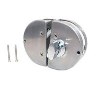 Aggiornato NUZAMAS doppia serratura della porta di vetro in acciaio inossidabile, entrambi i lati aprono le cornici della porta senza telaio per vetro di spessore 10-12mm