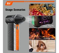 Aggiornato X3Ultra Mini Turbojet Ventilatore Spolverino elettrico 4 velocità regolabile 180.000 giri/min Velocità del vento 58 m/s Strumenti per la pulizia dell'auto/PC