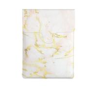 Aggiungi il tuo testo Marmo dorato Vuoto Moderno Elegante, Custodia per laptop in pelle PU, borsa per notebook, custodia per laptop, custodia per tablet