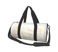 Aggiungi il tuo testo Marmo oro vuoto moderno ed elegante, Borsone da viaggio di grande capacità Borsa rotonda Borsa da viaggio sportiva Borsa da viaggio Borsa da fitness