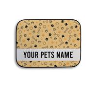 Aggiungi Qualsiasi Nome Zampa Stampe & Ossa Design - Animali Cibo Opaco -