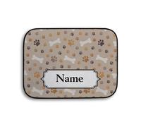 Aggiungi Qualsiasi Nome Zampa Stampe & Ossa Design - Animali Cibo Stuoia -