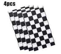 Aggiungi un tocco di raffinatezza con 4 tovaglie a quadri bianco e nero