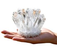 Aggregato cristalli bianchi, campione minerale quarzo trasparente naturale | Grandi cristalli grezzi, guarigione Reiki, energia di meditazione, collezione, regalo unico
