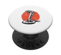 Aggressivo Cobra Re Serpente Cobra Amante Rettili Animali PopSockets PopGrip Adesivo