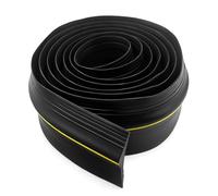 AggSound Guarnizione universale per soglia della porta del garage, 3 m, in gomma resistente alle intemperie, guarnizione inferiore impermeabile, ricambio per porte standard, senza adesivo (nero e
