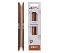 Aghi a doppio appunti di Knitpro Ginger 6 """" (15 cm) | Dimensione USA 3 (3,25 mm)