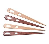 Aghi a maglieria in legno, 4 pezzi a due vetri all'uncinetto due boccetti per cucitura arazzi che producono artigianato fai-da-te strumenti maglieria in legno, ago per arazzi, tessitura, nascost