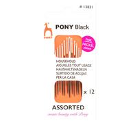 Aghi Da Cucire A Mano Pony: Neri Con Occhio Bianco - Casa x 12