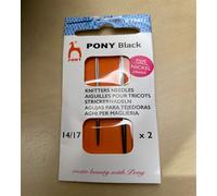 Aghi Da Cucire Pony: Neri Con Occhio Bianco - Aghi Per Maglieria 14-17