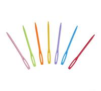 Aghi da cucito in plastica per bambini, cruna grande, filo di lana, ricamo, fai da te (7 cm)