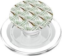 Aghi di ramo di pino astratto su sfondo bianco PopSockets PopGrip per MagSafe