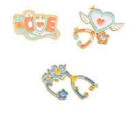 Aghi embroiderati di primo soccorso dose di droga set 2 pezzi baveri distintivi gioielli, Klein, Metallo non prezioso