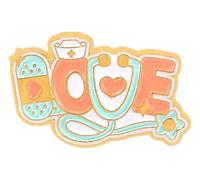 Aghi embroiderati di primo soccorso dose di droga set 2 pezzi baveri distintivi gioielli, Klein, Metallo non prezioso