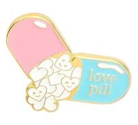 Aghi embroiderati di primo soccorso dose di droga set 2 pezzi baveri distintivi gioielli, Klein, Metallo non prezioso