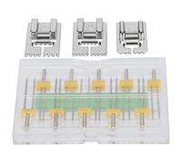 Aghi gemelli con piedino per nervature 5/6/7, aghi per macchina da cucire per accessori per macchine da cucire 10 misure da 2/90 a 2,5/90