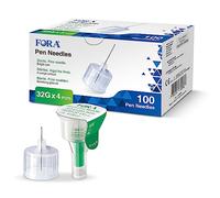 Aghi Penna ForaFine per Iniezioni Intracutanee, Acciaio Inox Chirurgico, Punta Triplo Profilo, Latex Free (4mm 32G)