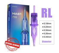Aghi per cartucce per tatuaggi Mast Pro RL Cartucce per tatuaggi universali monouso con rivestimento rotondo Aghi da 0,18/0,25/0,30/0,35/0,40 mm