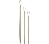 Aghi per filati di lana, di lunghezza 6+7+8,5 cm, 3 misure assortite, colore grigio