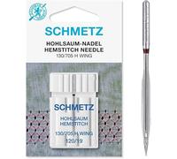 Aghi per macchina da cucire Schmetz Hemstitch - 120 ali, ricamo decorativo e sangallo - ideali per lino e tessuti a trama larga - 1 conteggio