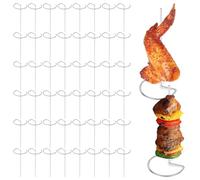 Aghi per rouladen, set da 50 pezzi, aghi per involtini in acciaio inox, lunghezza 10 cm, spiedini con manico rotondo e punta affilata, pratico ricambio per fermagli per involtini, carne, verdura, falò