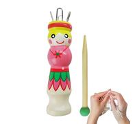 Aghi per tessitura a forma di bambola, strumento per tessitura di braccialetti, multiuso, soluzione artigianale accessibile per braccialetti in corda, amanti della mamma, adulti principianti