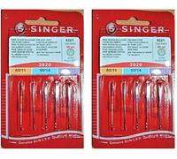 Aghi singer per macchina da cucire 2020 per tessuti di cotone 822r 10 pezzi assortito 80/100